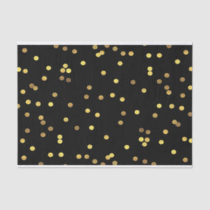 Nobles Goldfolieconfetti-Schwarzes Seidenpapier