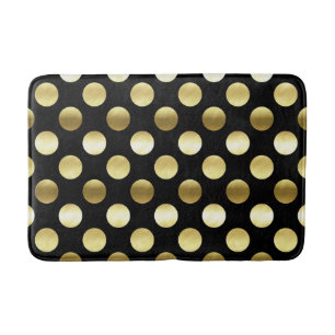 Nobles Goldfolien-Tupfen-Schwarzes Badematte