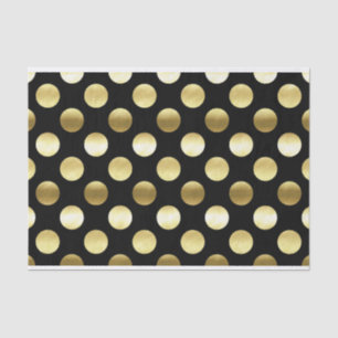 Nobles Goldfolien-Tupfen-Schwarzes Seidenpapier