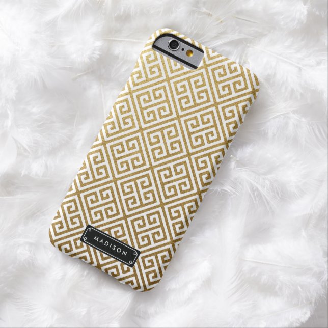 Nobles Goldgriechisches Schlüsselpersonalisiertes Case-Mate iPhone Hülle (Beispiel)