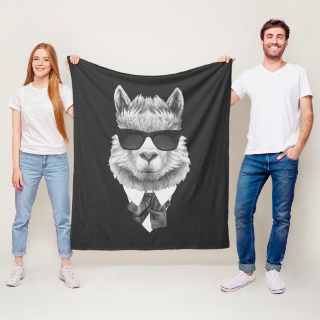 Nobles Lama Fleecedecke (Beispiel)