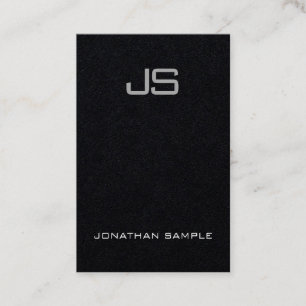 Nobles Monogramm-erstklassiges schwarzes Visitenkarte