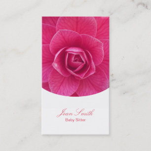 Nobles rosa Blumenbaby-Modell Visitenkarte