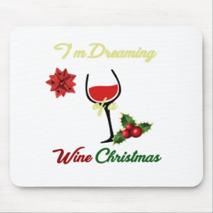 Nobles Träumen eines Wein-Weihnachten Mousepad
