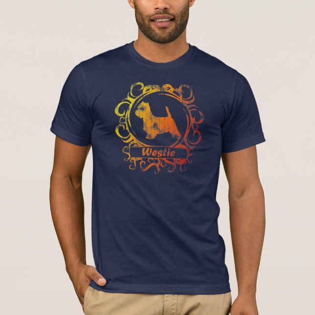 Nobles verwittertes Westie T-Shirt (Vorderseite)