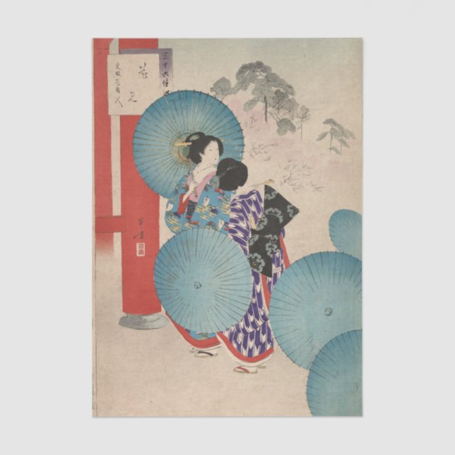 Noblewomen of the Tokugawa Period, 36 Beauties Seidenpapier (Vorderseite)