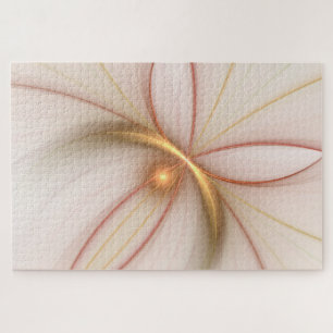 Nobly Copper And Gold Abstract Modern Fractal Art Puzzle