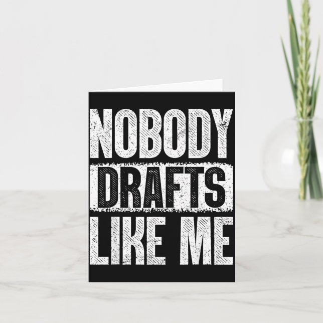 Nobody Drafts Like Me Fantasy Football Draft Day  Karte (Vorderseite)