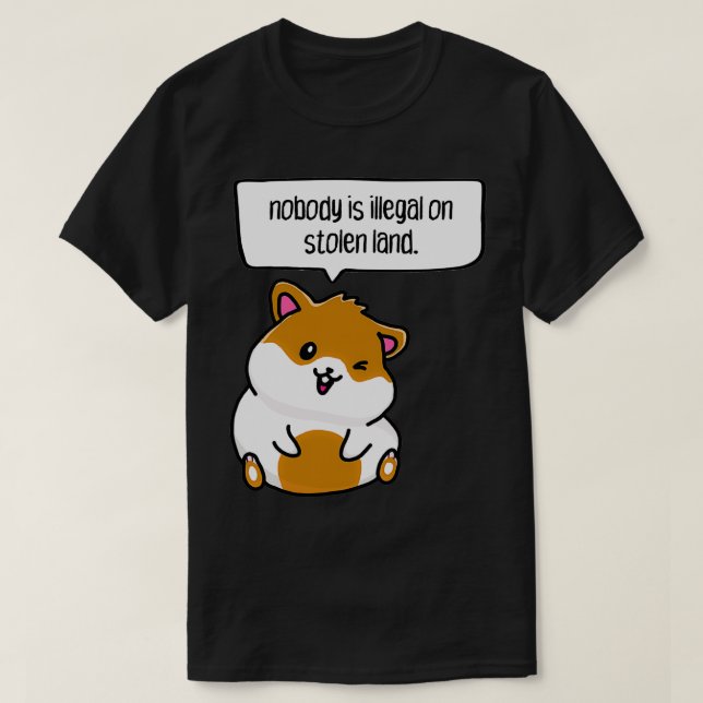 nobody is illegal on stolen land  T-Shirt (Design vorne)
