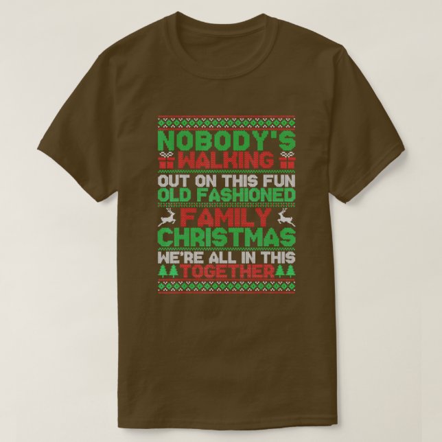 Nobodys gehen auf diesem lustigen alten Familienfe T-Shirt (Design vorne)