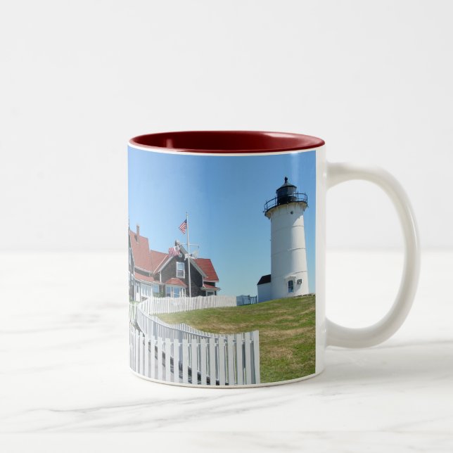 Nobska Leuchtturm-Tasse Zweifarbige Tasse (Rechts)