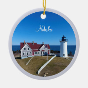 Nobska Lighthouse Cape Cod Weihnachten Keramik Ornament
