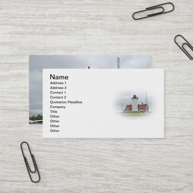 Nobska Point Lighthouse Business Card Visitenkarte (Vorderseite/Rückseite Beispiel)