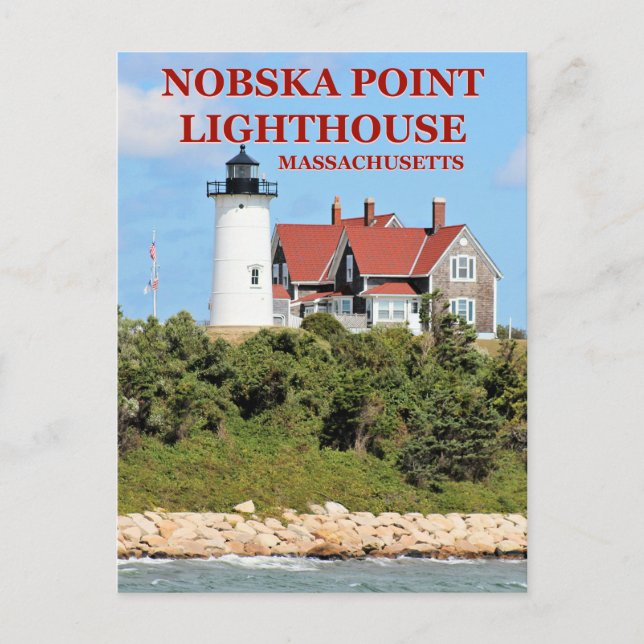 Nobska Point Lighthouse, Massachusetts Postcard Postkarte (Vorderseite)
