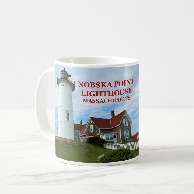 Nobska Point Lighthouse, Massachusetts Tasse (Vorderseite Links)