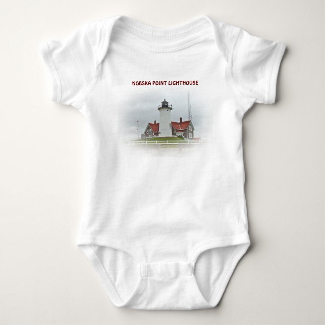Nobska Point Lighthouse Series Baby Strampler (Vorderseite)