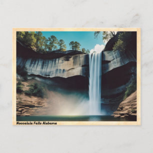 Noccalula Falls Alabama Vintage Reise Postkarte