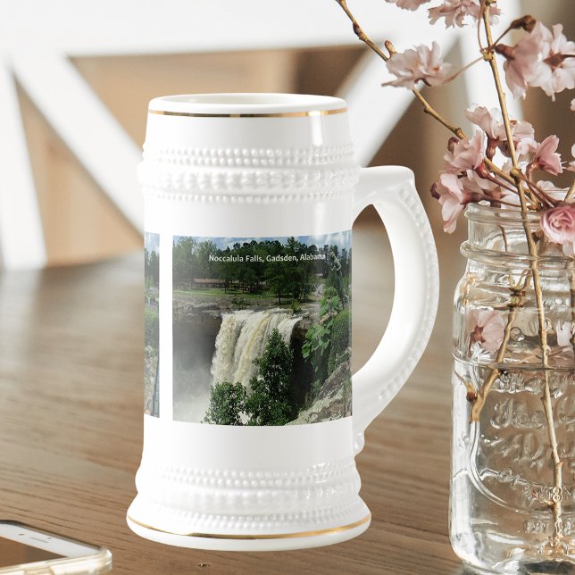 Noccalula Falls, Gadsden, Alabama USA Travel Bierglas (Noccalula Falls, Gadsden, Alabama USA Travel Beer Stein)