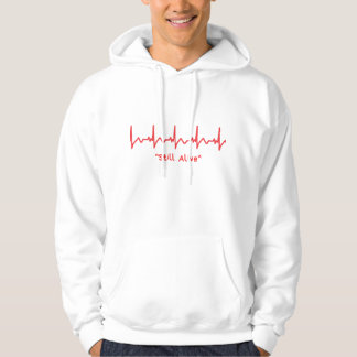 Noch am Leben – Minimales Herzschlag Dark Humor De Hoodie