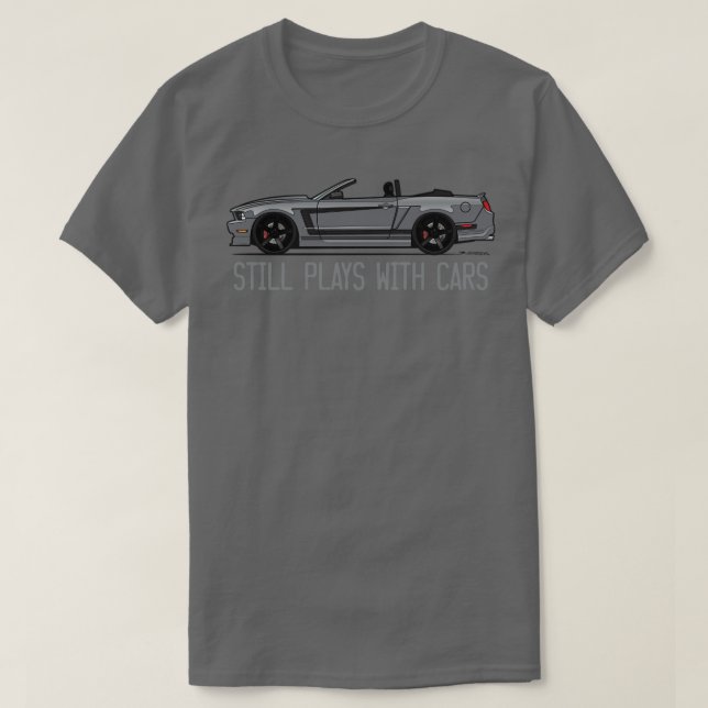 Noch bezahlt mit Autos in Grau T-Shirt (Design vorne)