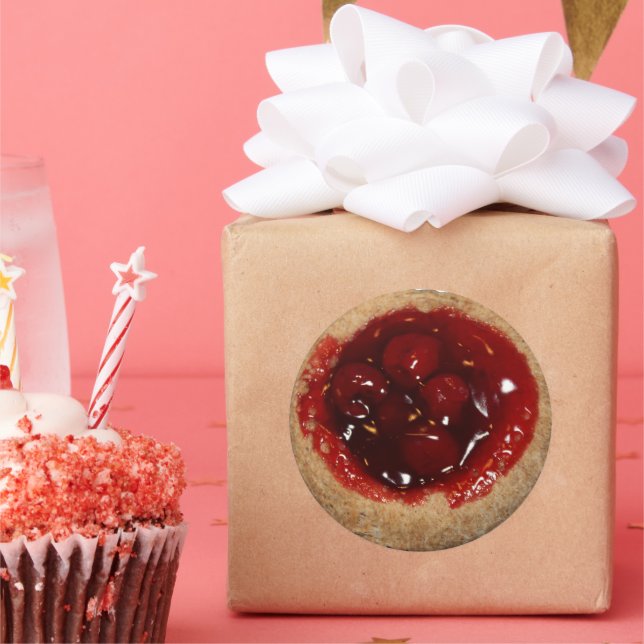 Noch Cherry Kolache Runder Aufkleber (Party)