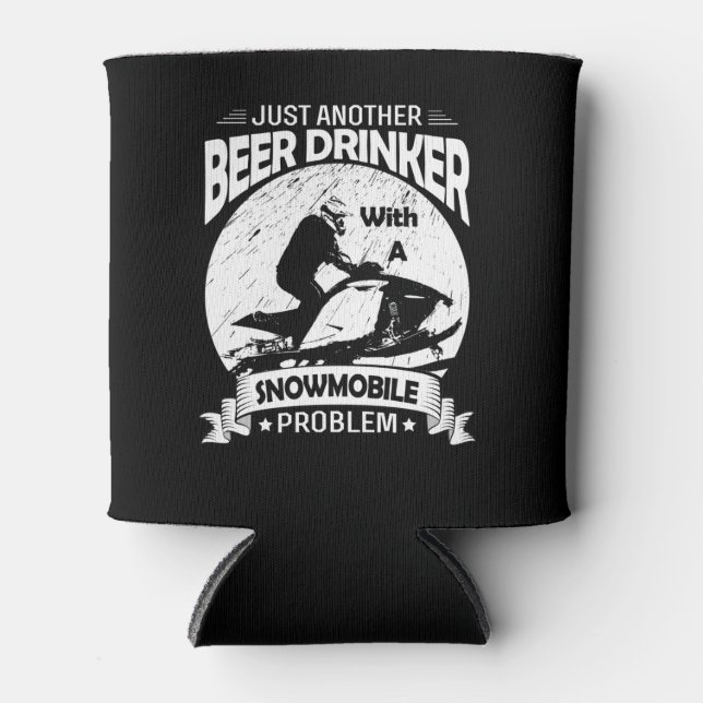 Noch ein Bier mit Schneemobil Dosenkühler (Vorderseite)