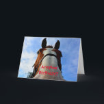 Noch ein Geburtstag? Funny Horse Birthday Card Karte<br><div class="desc">Eine lustige PferdeGeburtstagskarte. Im Inneren heißt es: Das ist ein Grund zum Feiern! Hier! Sehen Sie,  was wir dort gemacht haben?</div>
