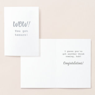 Noch ein Glückwunsch zu den Anleihen Folienkarte