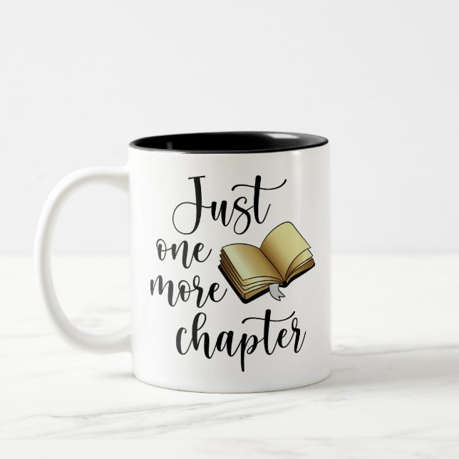 Noch ein Kapitel Black Gold Book Liebhaber Funny Zweifarbige Tasse (Links)