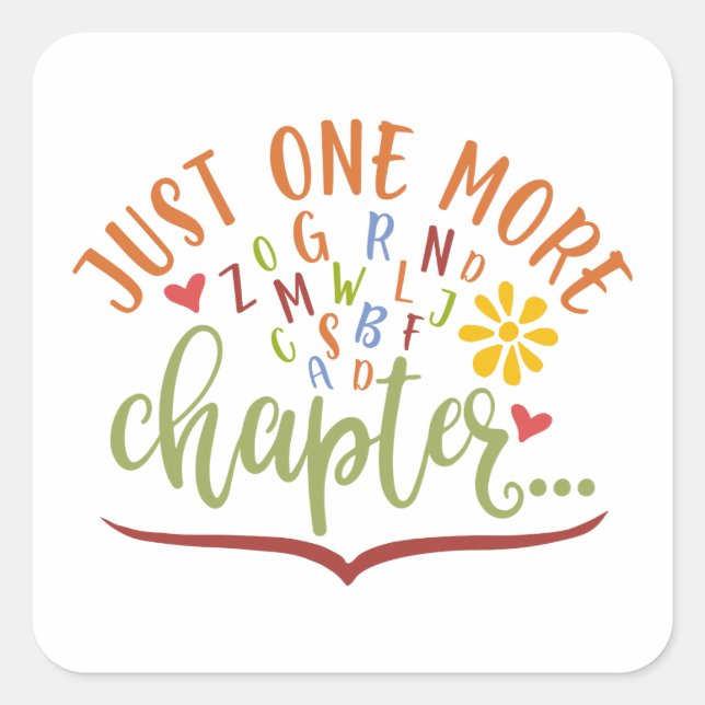 Noch ein Kapitel. Lesekonzepte für Studierende Quadratischer Aufkleber (Vorderseite)