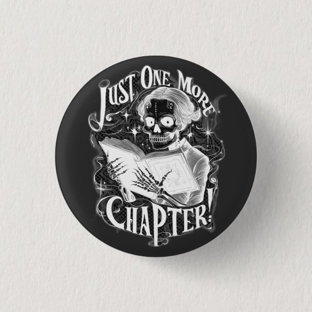 Noch ein Kapitel Skelettleser Funny Button (Vorderseite)