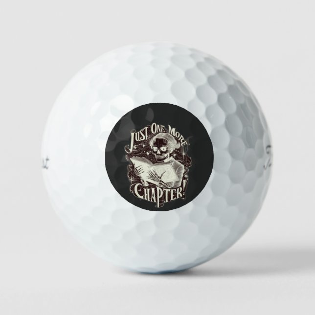 Noch ein Kapitel Skelettleser Funny Golfball (Vorderseite)
