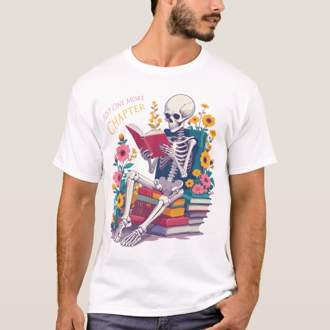 Noch ein Kapitel Skeletts Lesefeld T-Shirt (Vorderseite)