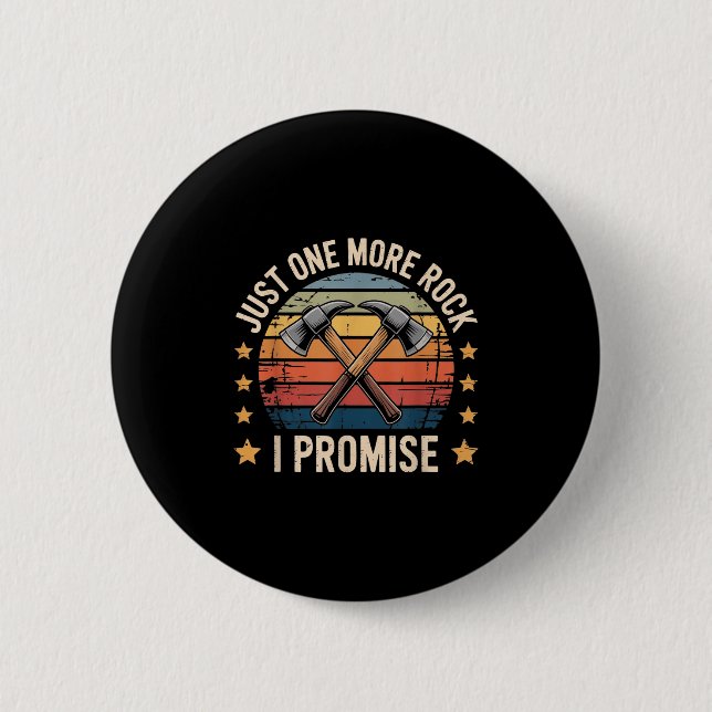 Noch ein Rock I Versprechen Geologe Retro Style Button (Vorderseite)