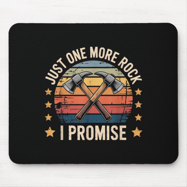 Noch ein Rock I Versprechen Geologe Retro Style Mousepad (Vorne)