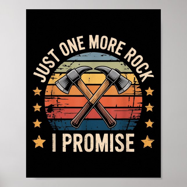 Noch ein Rock I Versprechen Geologe Retro Style Poster (Vorne)