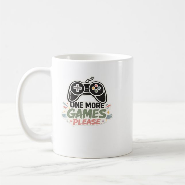 Noch ein Spiel, bitte, lustiger Gamer-Controller Kaffeetasse (Links)