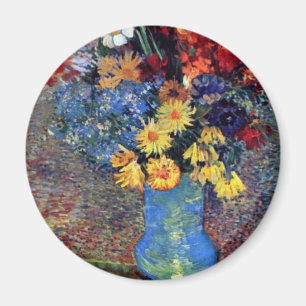 Noch ein Vase mit Gänseblümchen und Anemonen dur Magnet