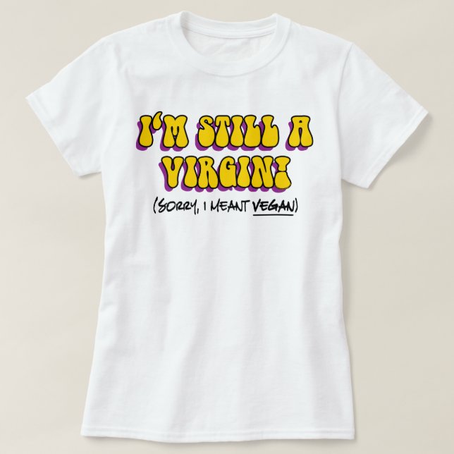 Noch eine Jungfrau - ich meine Vegan! Funny Vegeta T-Shirt (Design vorne)