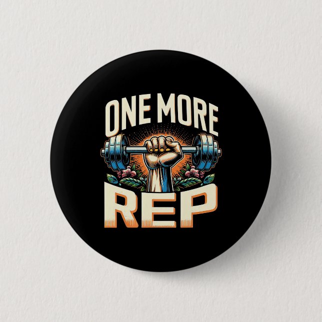 Noch eine Rep Barbell-Bodybuilding Button (Vorderseite)
