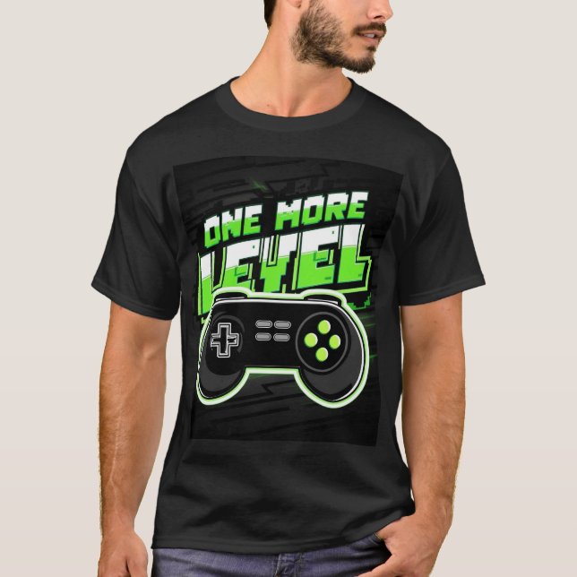 Noch eine Stufe - Neon Gamer Vibes T-Shirt (Vorderseite)