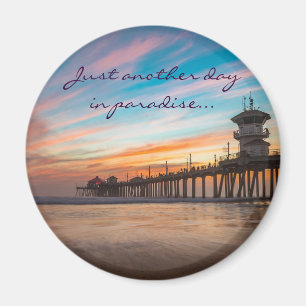 Noch einen Tag im Paradies - Kühlschrankmagnet Magnet