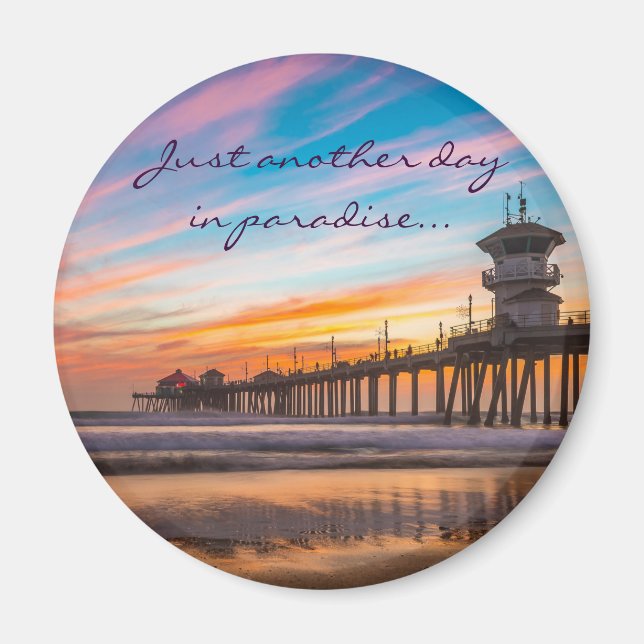 Noch einen Tag im Paradies - Kühlschrankmagnet Magnet (Vorne)