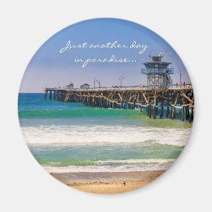 Noch einen Tag im Paradies - Kühlschrankmagnet Magnet