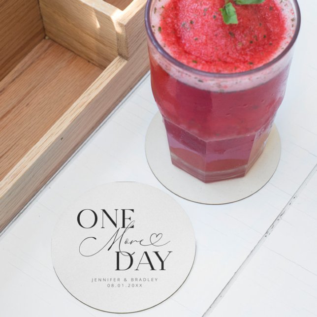 Noch einmal Hochzeit Probe weiß Runder Pappuntersetzer (Von Creator hochgeladen)