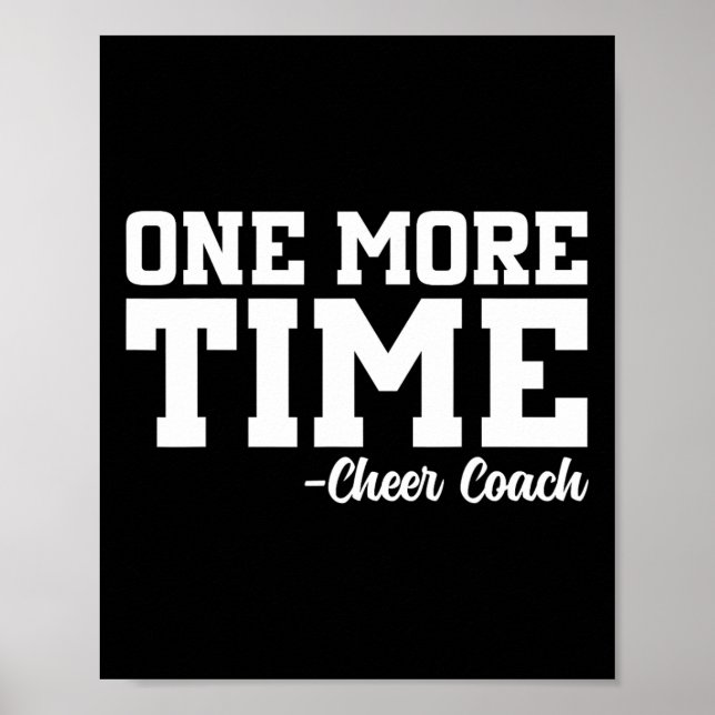 Noch einmal - Lustiges Cheerleader-Cheer-Trainer-G Poster (Vorne)