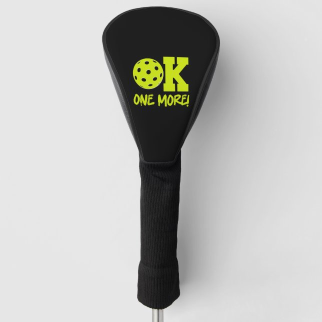 Noch eins: Pickleball Golf Headcover (Vorderseite)