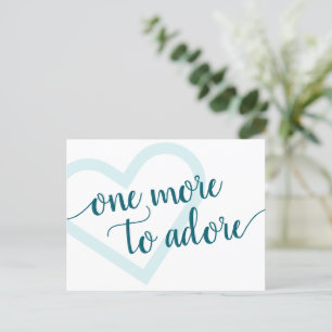 Noch eins zu Adore Aqua Aquamarin Heart Pregnanc Ankündigungspostkarte