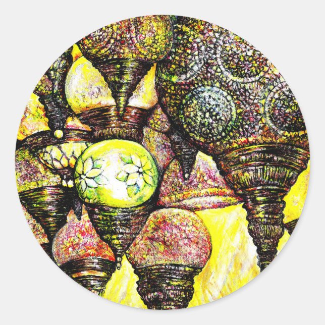 Noch größere Farbidee Runder Aufkleber (Vorderseite)