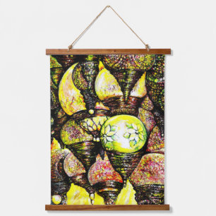 Noch größere Farbidee Wandteppich Mit Holzrahmen